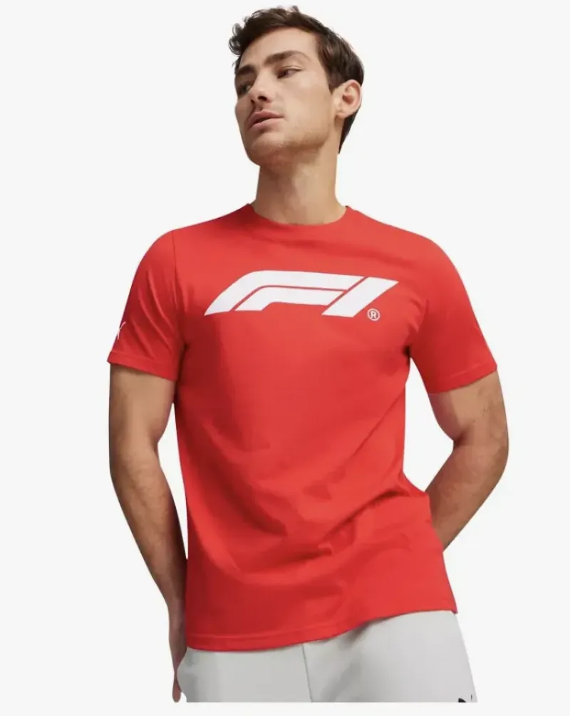 Playera Puma F1 Ess Logo Tee 5103 Rojo Para Hombre